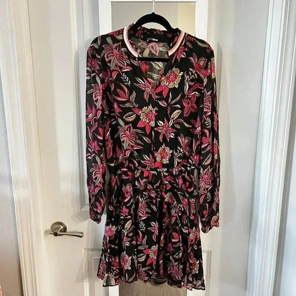 Scotch & Soda Bamboo Beach Floral Print Dress Size Medium - Picture 2 of 5